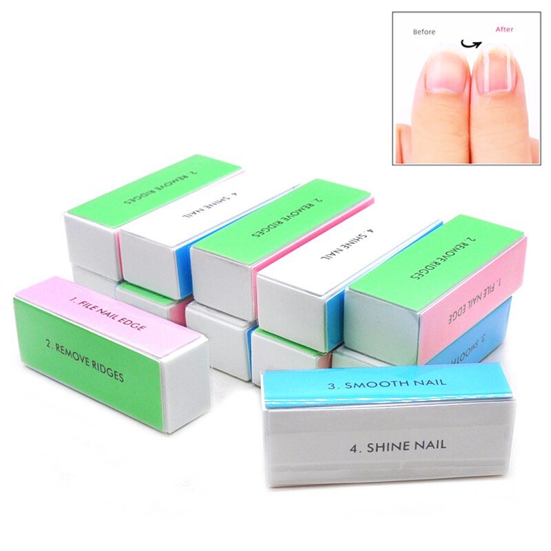 Nail File Titanium - 5 pz Blocco di Lucidatura Colorato