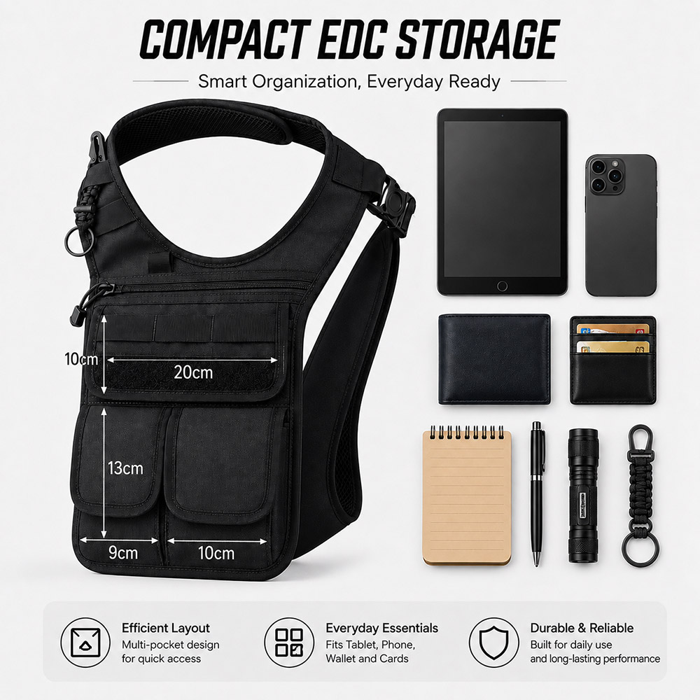 Borsa a tracolla tattica QX pe - Edc Concealed Carry recensione e prezzo