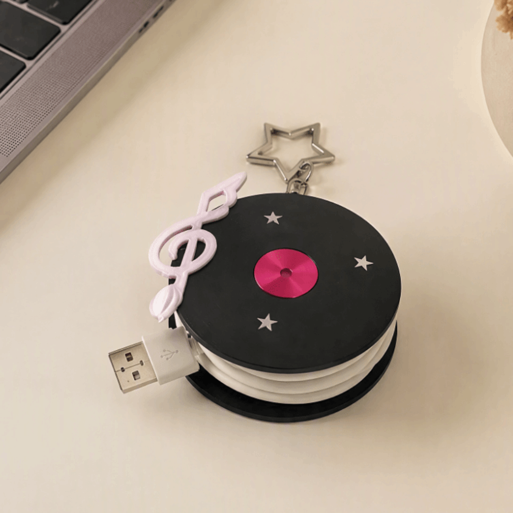 Portachiavi in vinile Y2K, sti - Cable Winder Keychain recensione e prezzo